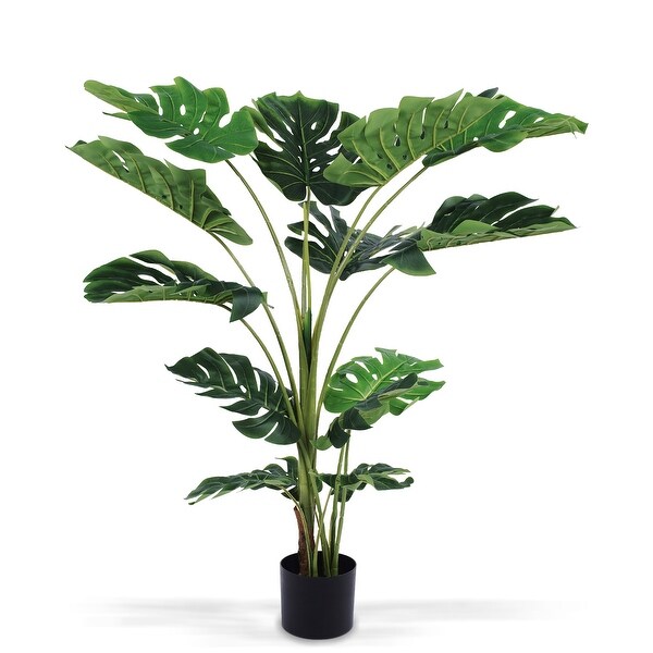 57 H Green Tropical Faux Foliage Decorative Potted Tree