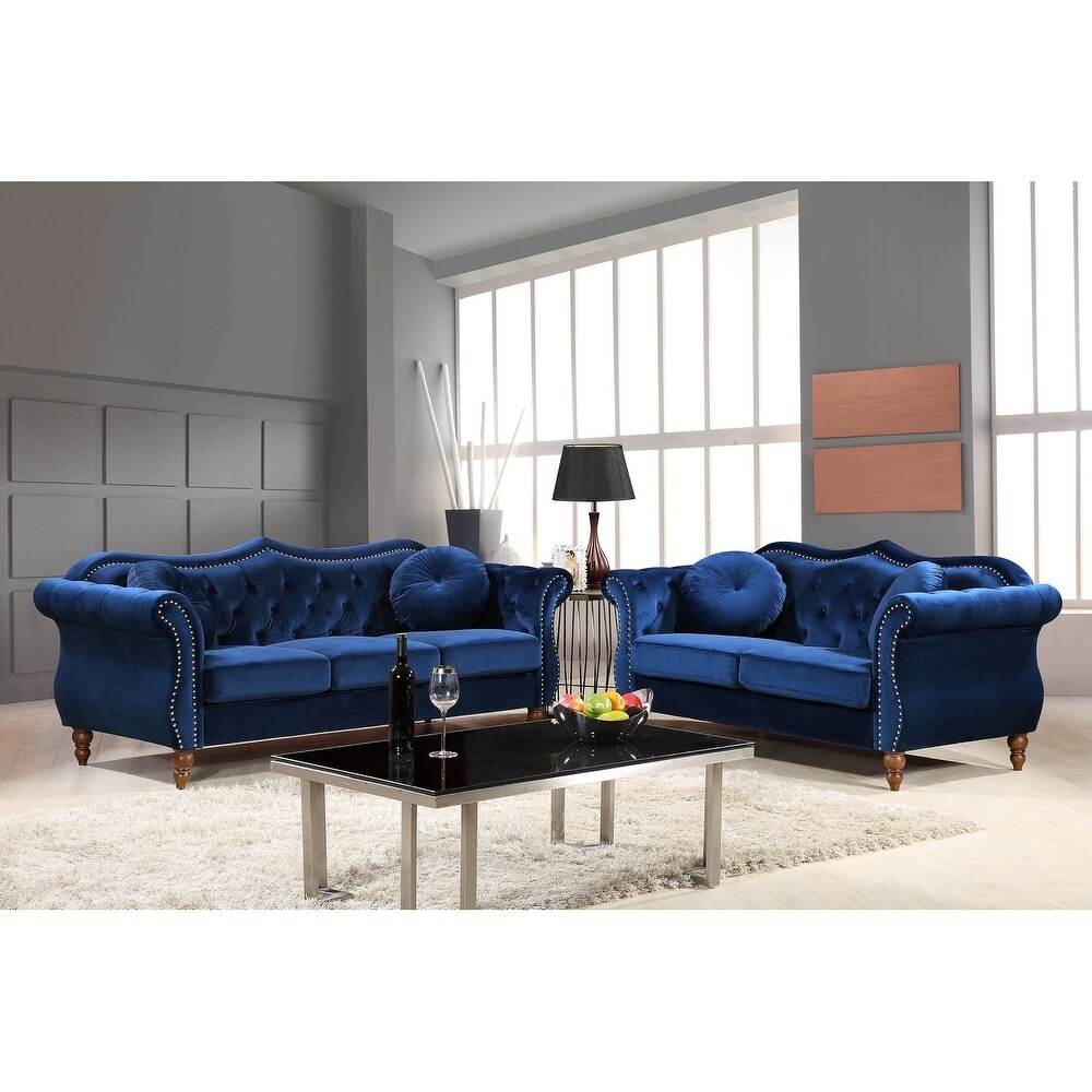 Bellbrook Nailhead Chesterfield Sofa Set