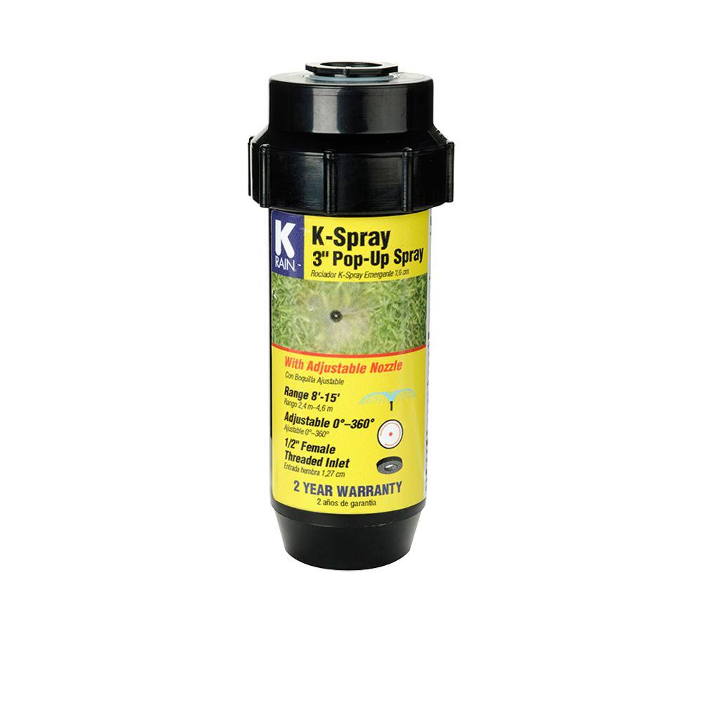 K-Rain 3 in. KSpray Pop-Up Sprinkler with Adjustable Pattern Nozzle 830360