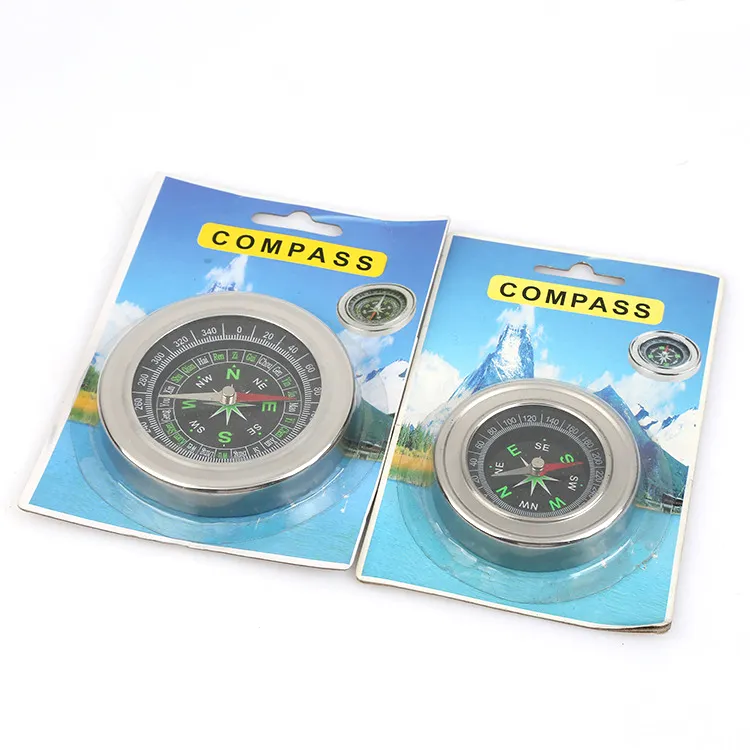 60mm Stainless Steel Survival Pocket mini Compass for Camping Hiking Boating good price