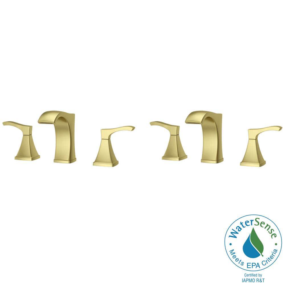 Pfister Venturi 8 in Widespread 2Handle Bathroom Faucet in Brushed Gold