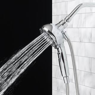 Glacier Bay Push Release 6-Spray Patterns with 1.8 GPM 4.25 in. Wall Mount Handheld Shower Head in Chrome 8571101HC