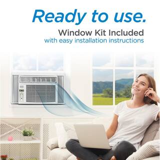 BLACK+DECKER 6000 BTU Window Air Conditioner with Remote in White BD06WT6