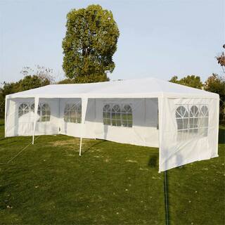 10 ft. x 30 ft. White Outdoor Party Wedding 5 Sidewall Tent Canopy Gazebo CS-OP3935WH