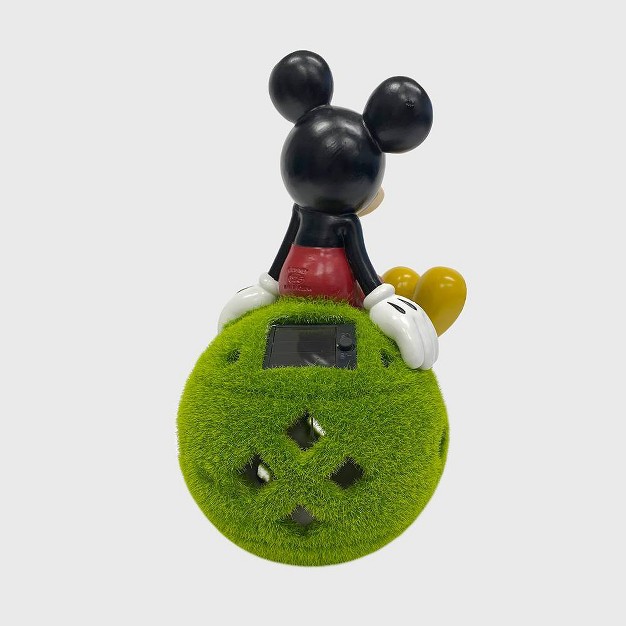 Stone Mickey Mouse Sitting On Flocked Ball Garden Statue