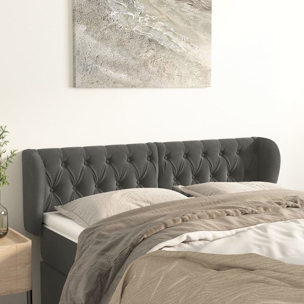 vidaXL Headboard with Ears Light Gray 64.2