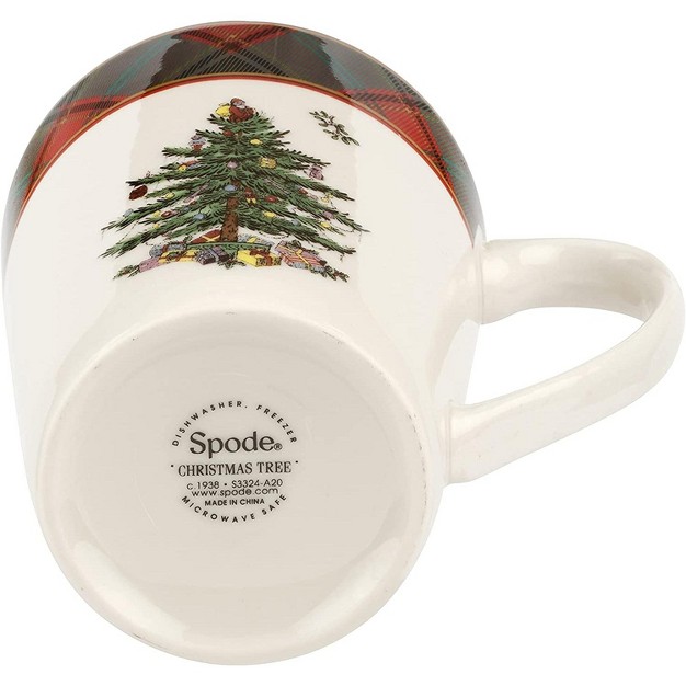 Spode Christmas Tree Tartan 14 Ounce Mug