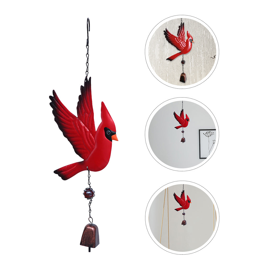 NUOLUX  Wind Bird Bell Chimes Car Wall Musical Dinner Bell Chimes BellsDoor Hanging Red Metal Outdoor Iron Garden Birds Cast