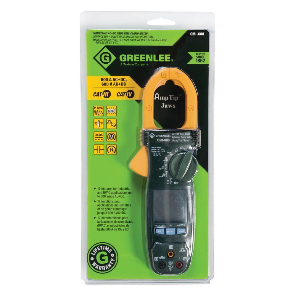 Greenlee Clamp-on Clamp Meter 600 AC+DC ;