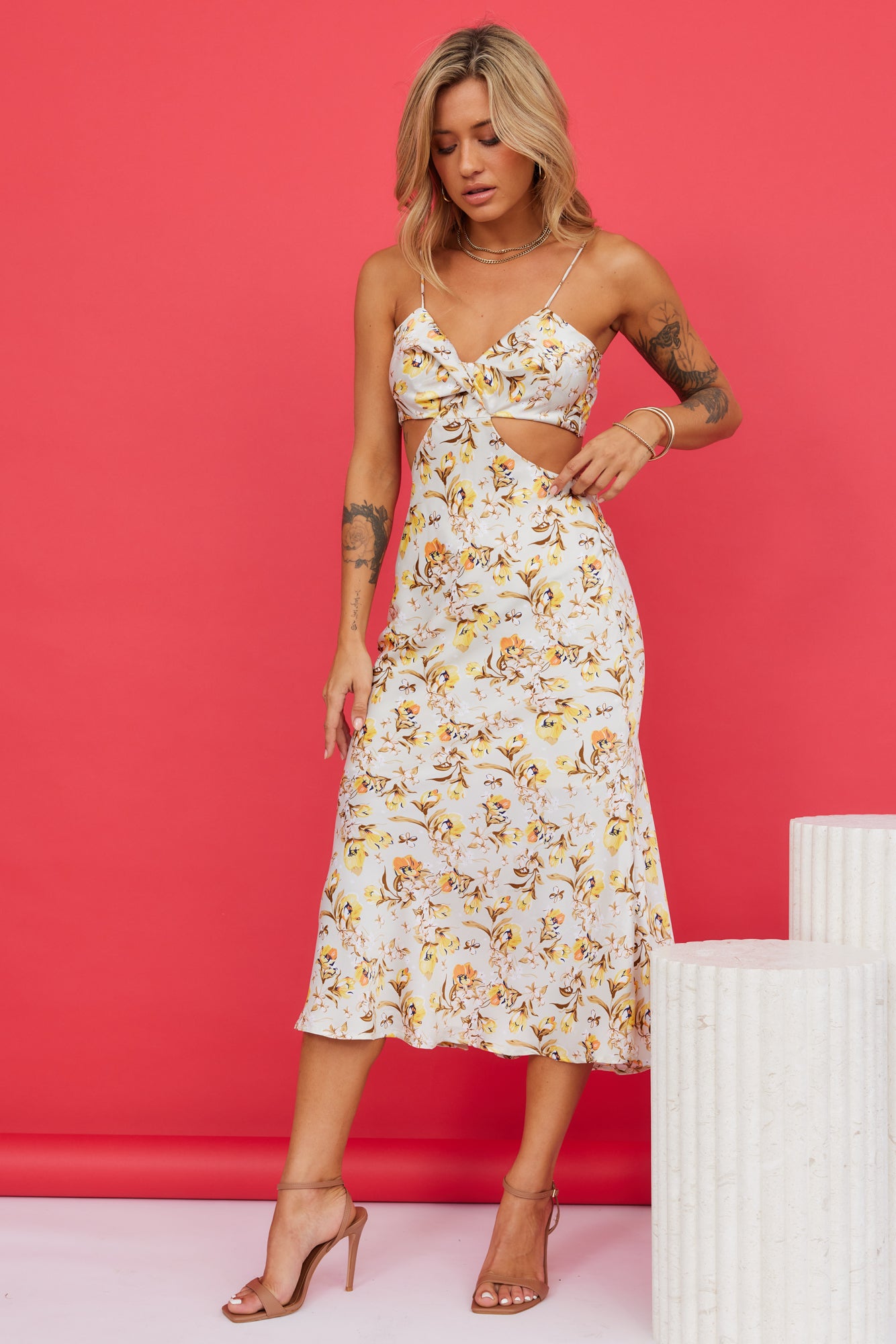 Mimosa Queen Midi Dress Floral