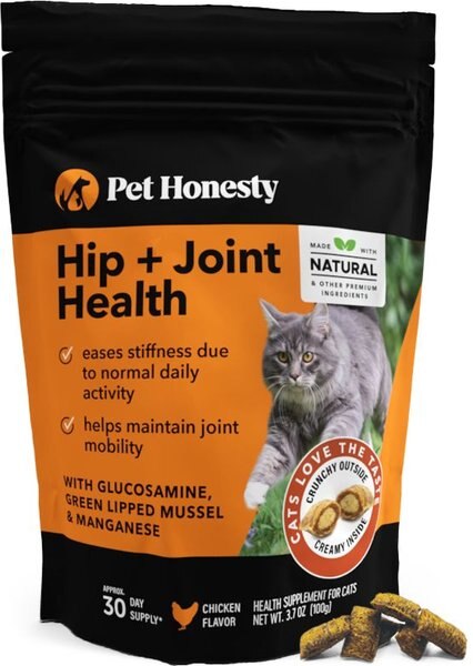 PetHonesty Dual Texture Chicken Flavored Chews Hip and Joint Supplement for Cats