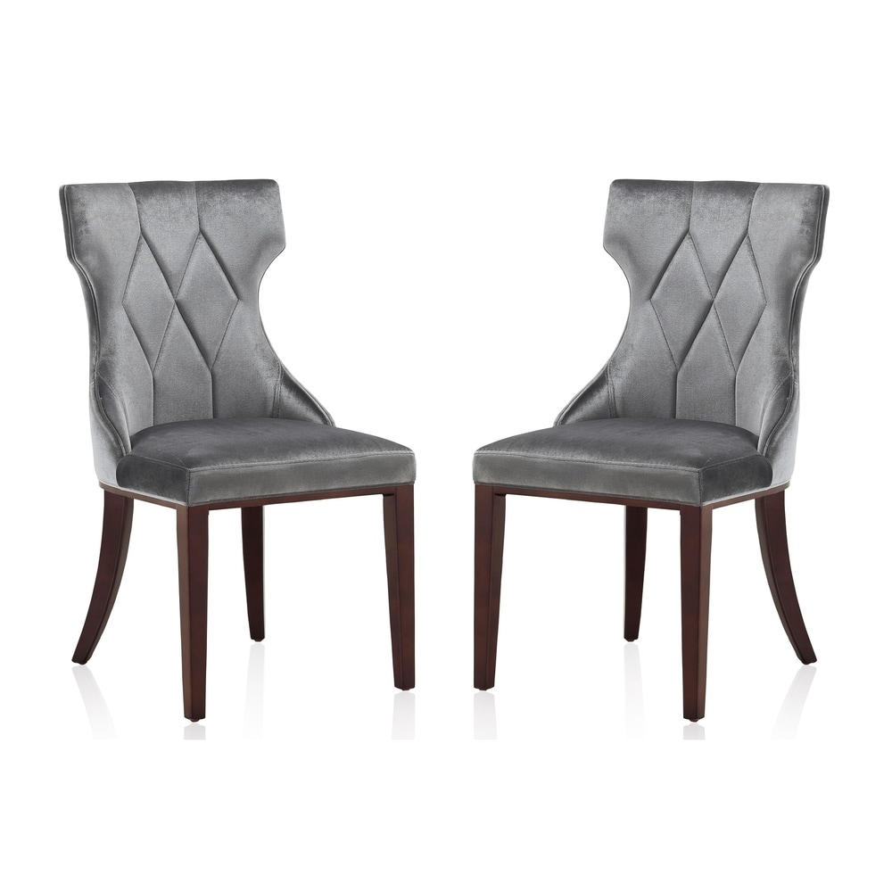 Silver Orchid Fontan Velvet Dining Chairs (Set of 2)