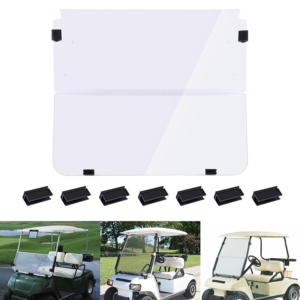 Yescom Golf Clear Windshield Fold Down Acrylic for Club Car DS 1982-2000