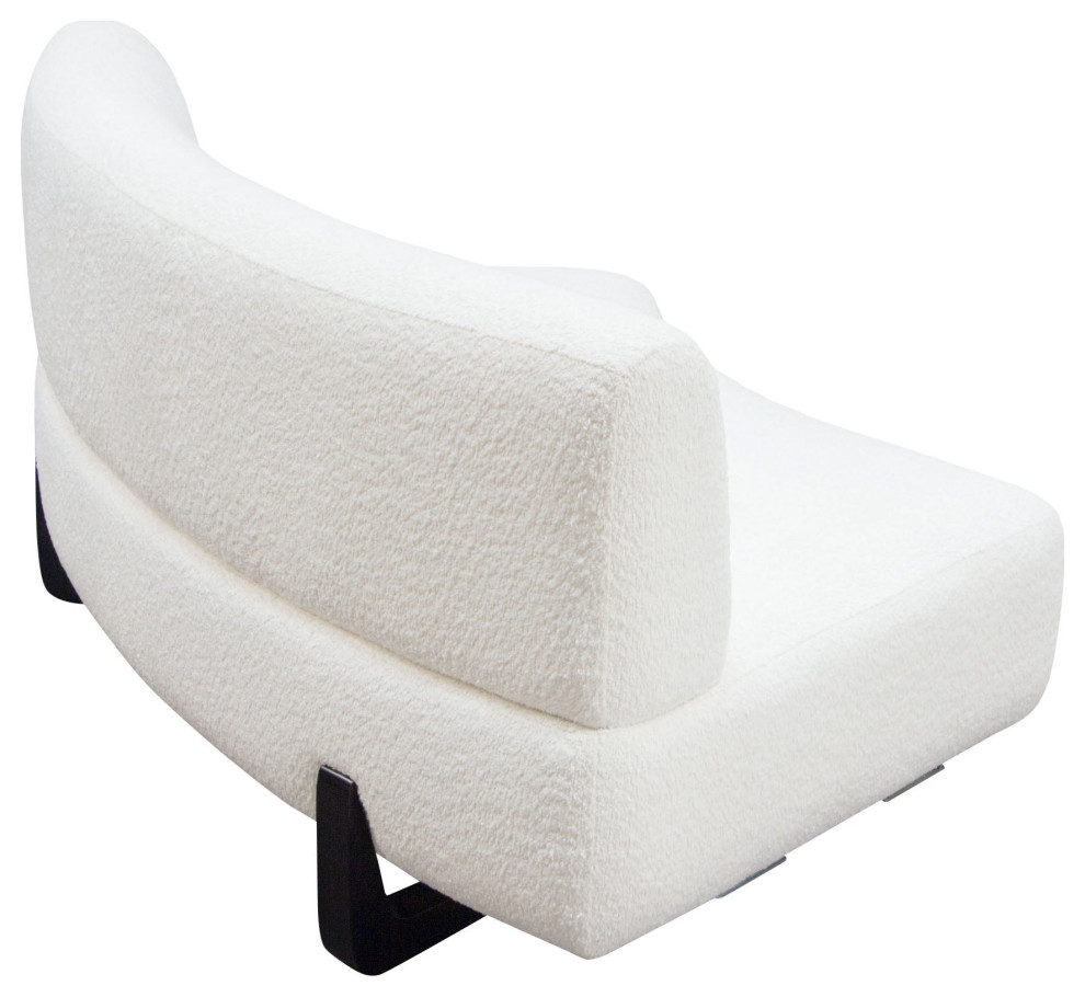 Vesper Curved Armless Sofa  White   Transitional   Sofas   by AMOC  Houzz