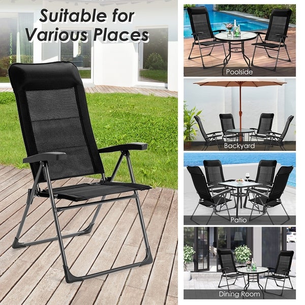 2PCS Portable Patio Folding Dining Chairs