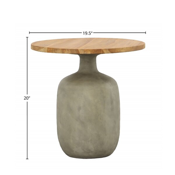 Egaleo End Table，Natural/Gray