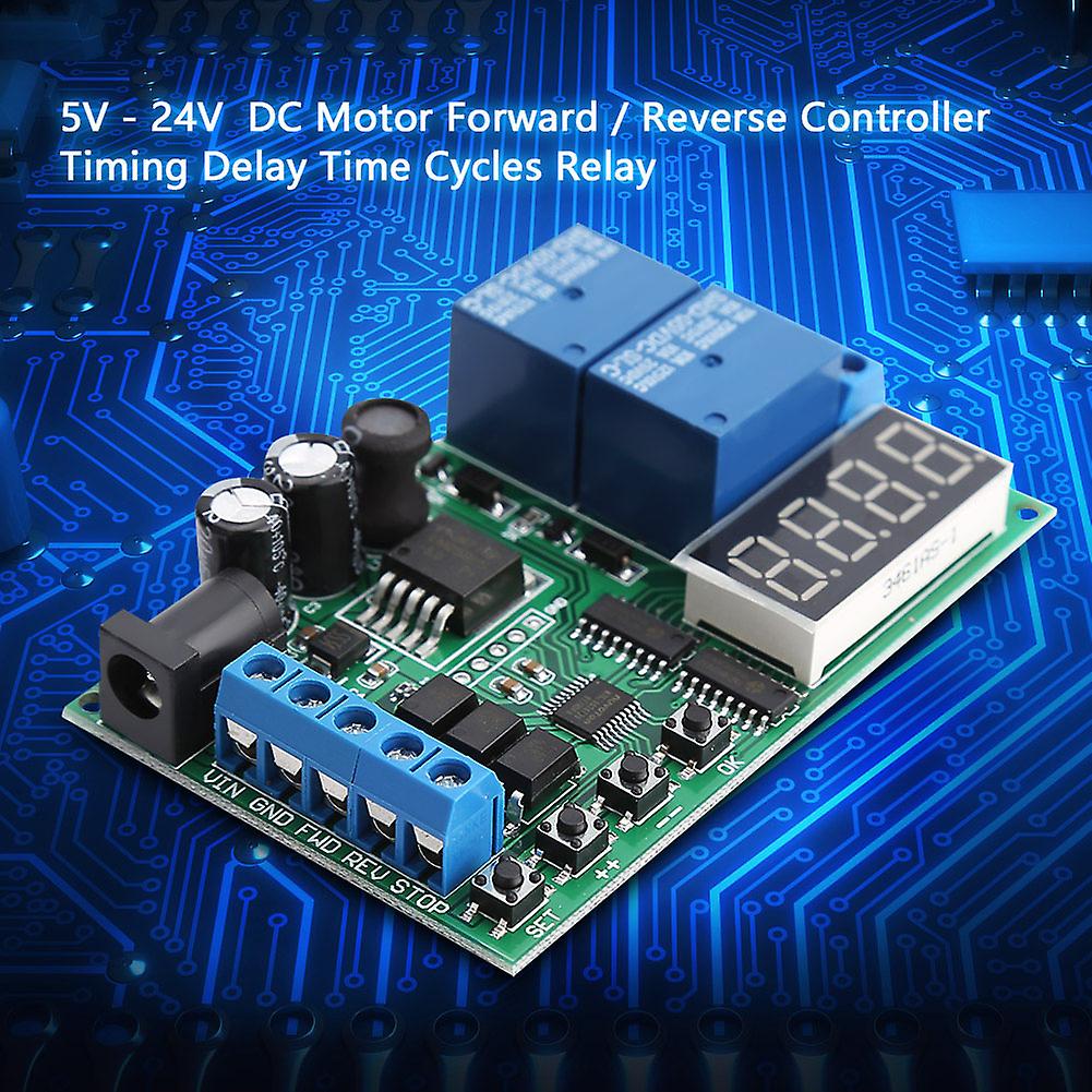 5v - 24v Motor Forward / Reverse Controller Timing Delay Time Cycles Relay