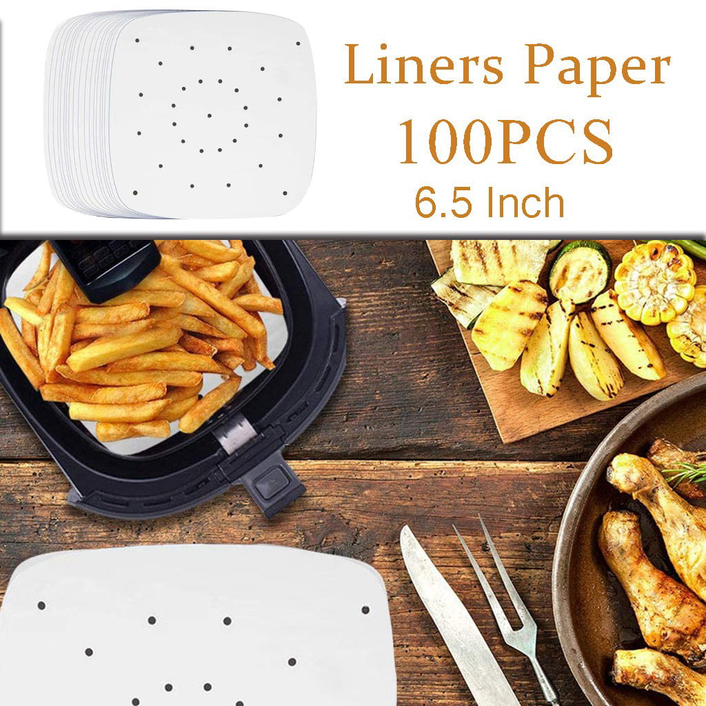 100PCS Oil Absorbing Paper Perforated Paper for Air Fryer Streamer Pans BBQ grill accessories gloves mat apron brush barbecue decor