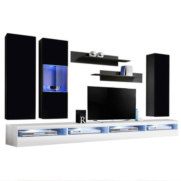 Fly EF5 35TV Wall Mounted Floating Modern Entertainment Center