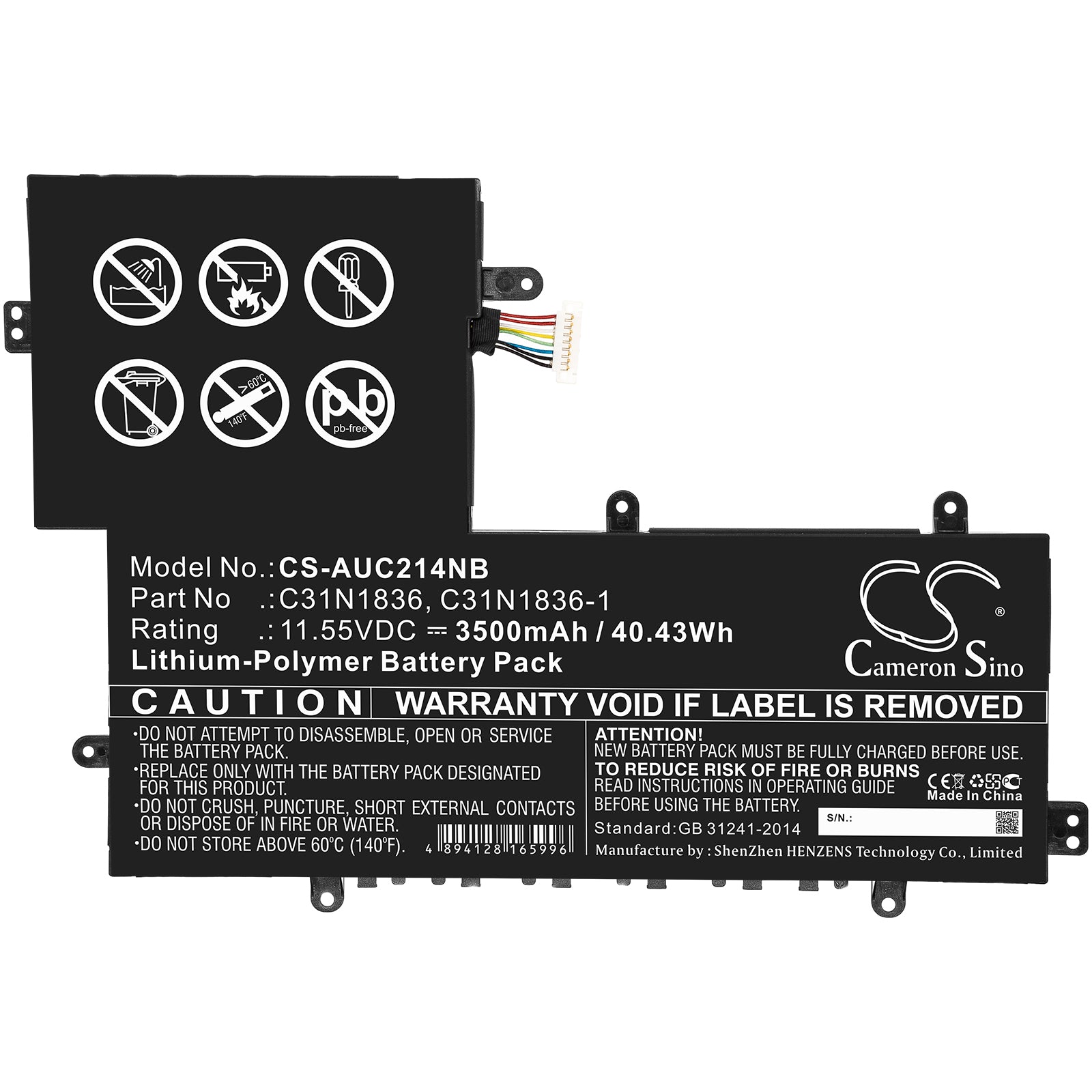 Asus C204MA1A C204MABU0005 C204MABU0010 C204MA Replacement Battery BatteryClerkcom Laptop and Notebook