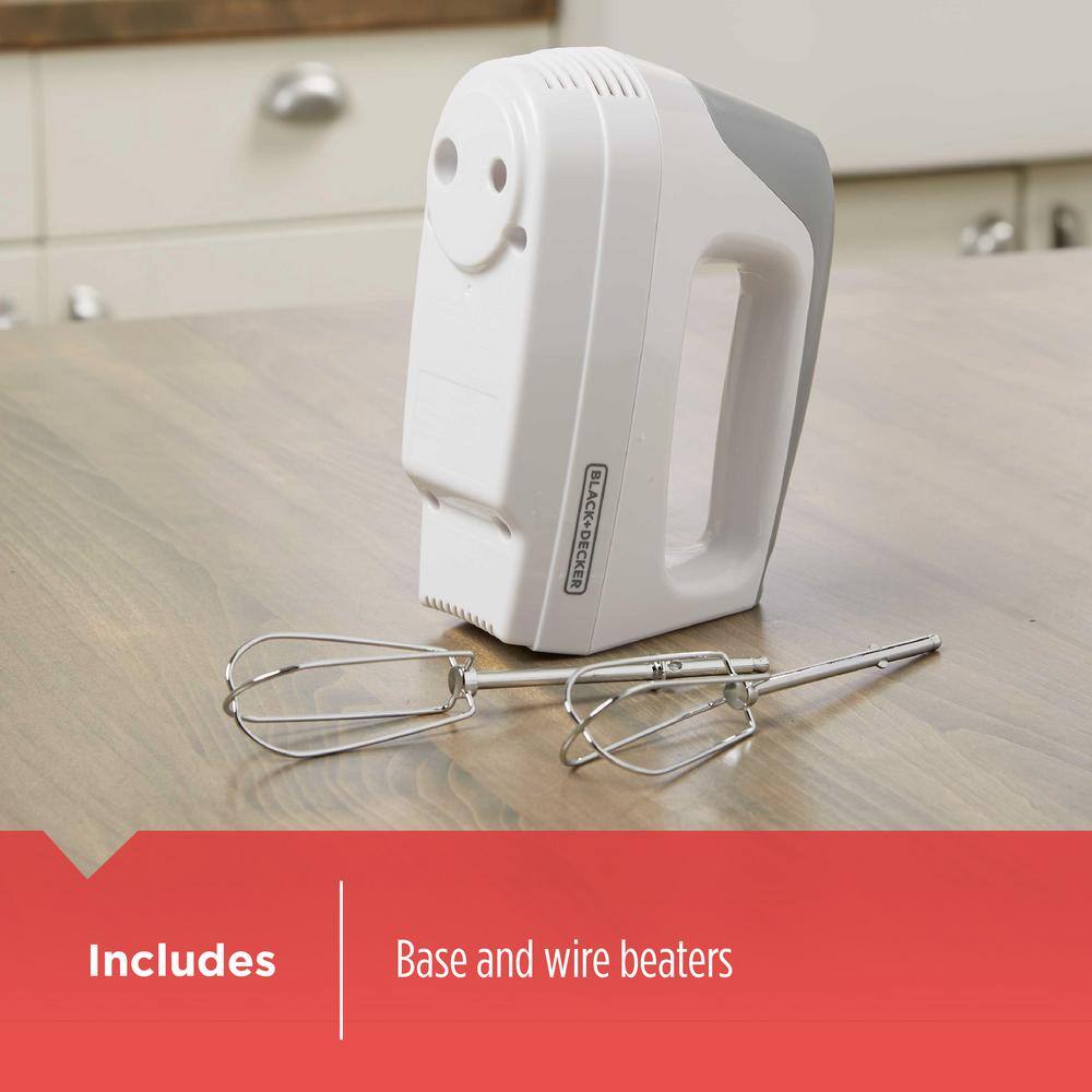 BLACK+DECKER 5-Speed White Hand Mixer MX1500W