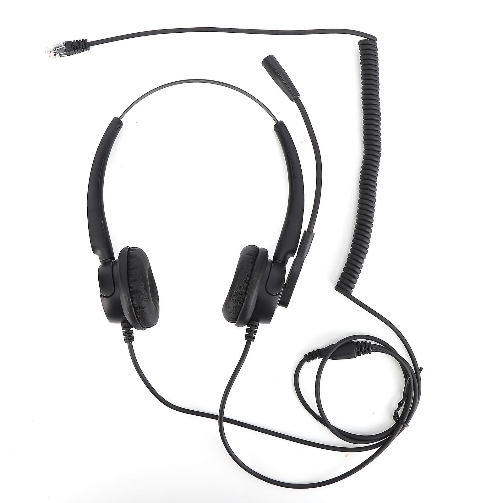 Telephone Headset Business Office Noise Reduction Corded Customer Service Headsetvh520d-rj9 (binaural)