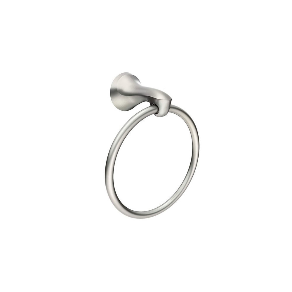 Moen Darcy Brushed Nickel Towel Ring with Press and Mark Stamp 1pk