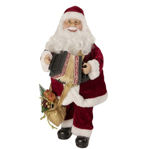 18 Animated and Musical Accordion Playing Santa Claus Christmas Figure