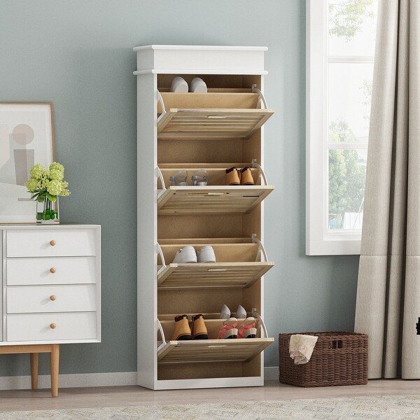 18-24 Pair Shoe Storage Cabinet Space Saving - - 35735025