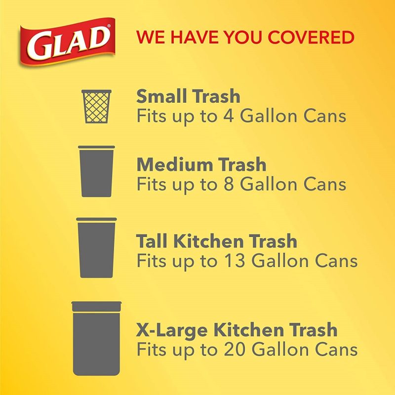 GLAD Trash and Food Storage Tall Kitchen Trash Bags