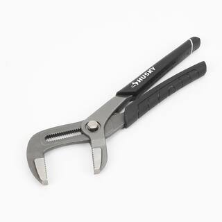 Husky 8 in. Quick Adjusting Groove Joint Pliers with Straight Jaw 90139