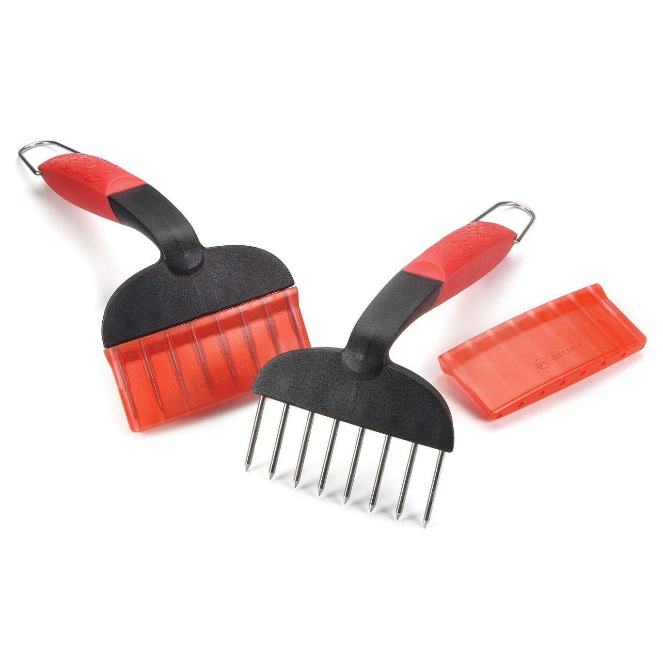 Outset Meat Shredders With Stainless Steel Tines And Soft-Grip Handles