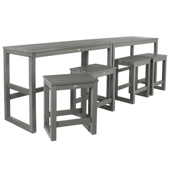 HIGHWOOD Monroe Modern Counter Height Balcony Stool/Table 6Piece Set