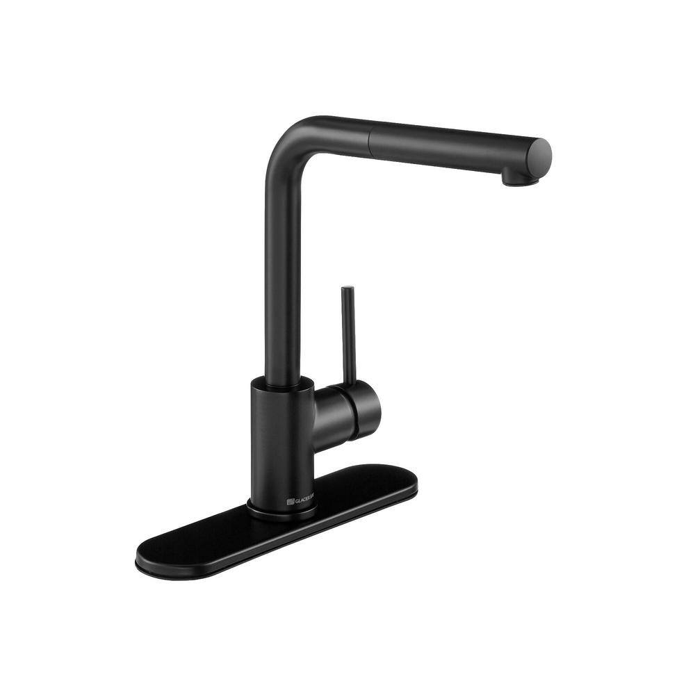 Glacier Bay Menlo Single-Handle Pull-Out Sprayer Kitchen Faucet in Matte Black HD67439W-0010H