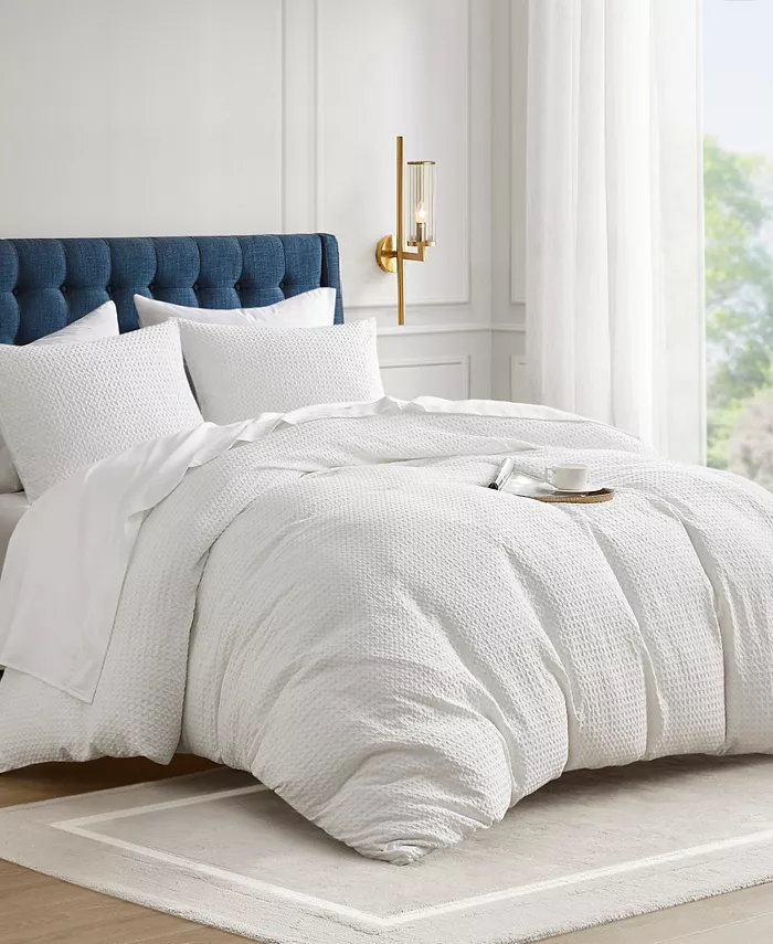 510 Design Mina Waffle Textured 2-Pc. Duvet Cover Set， Twin Twin Xl