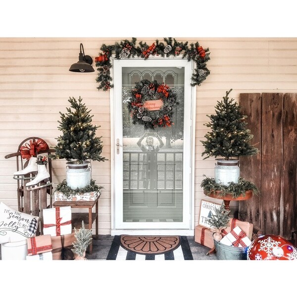 Fraser Hill Farm 3.5Ft. Porch Accent Tree in Rustic Jug，Lighting