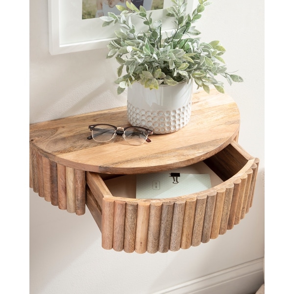 Kate and Laurel Reid Ribbed Floating Side Table