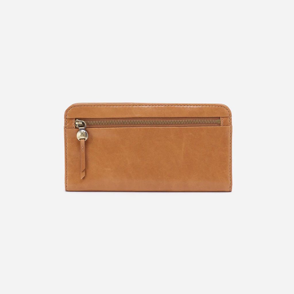 HOBO  Angle Continental Wallet in Polished Leather -  Natural