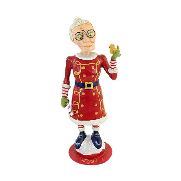 Jorge De Rojas Morning Tweets One Figurine 8 5 Inches Christmas Mrs Claus 43044 Polyresin Red