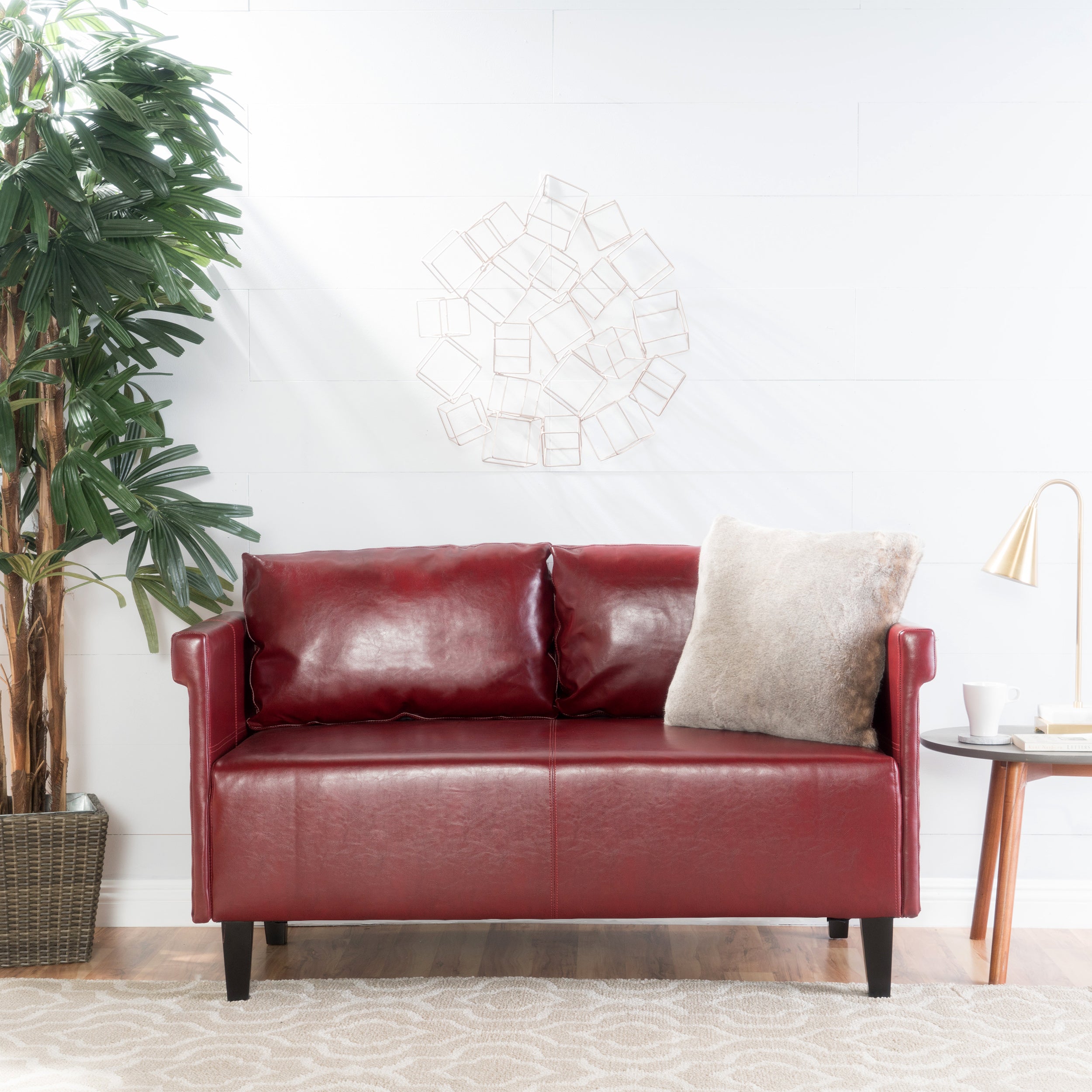 Harbison Leather Loveseat Settee