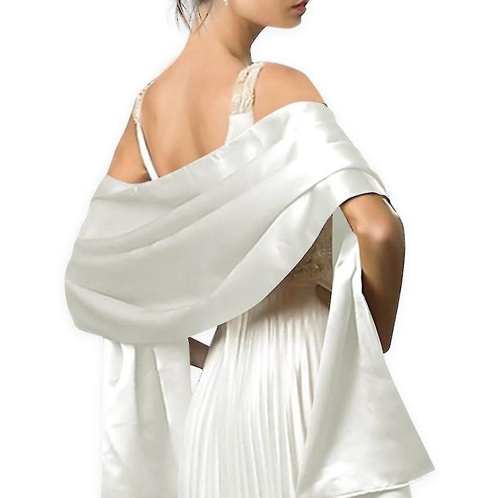 Women Silky Satin Bridal Wrap Stole Shawl Scarf Wedding Bridesmaids