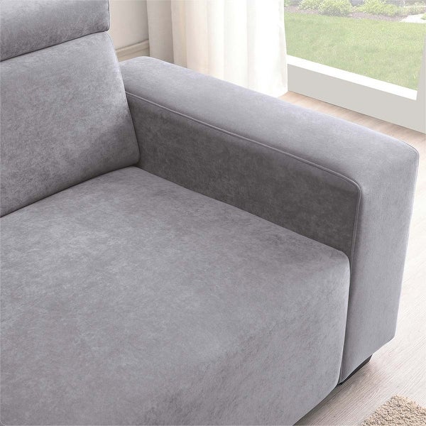 2-Seater Sectional Sofa Couch Loveseat with Multi-Angle Adjustable Headrest