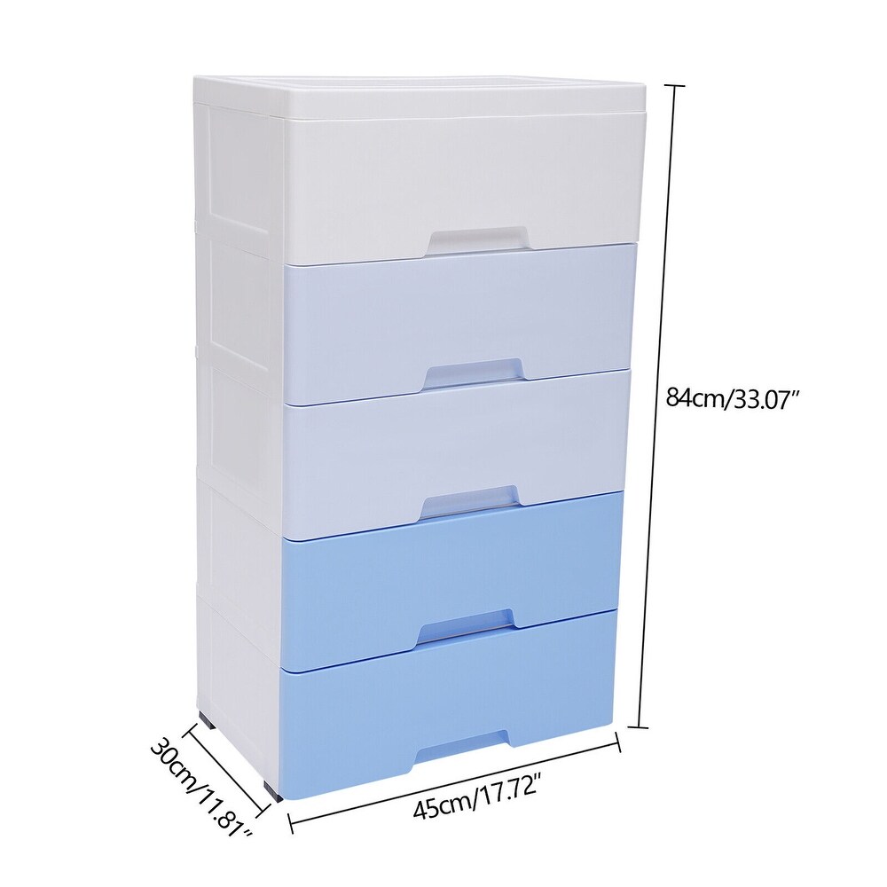 Storage Cabinet with 5 Drawers Nightstand Bedside Furniture