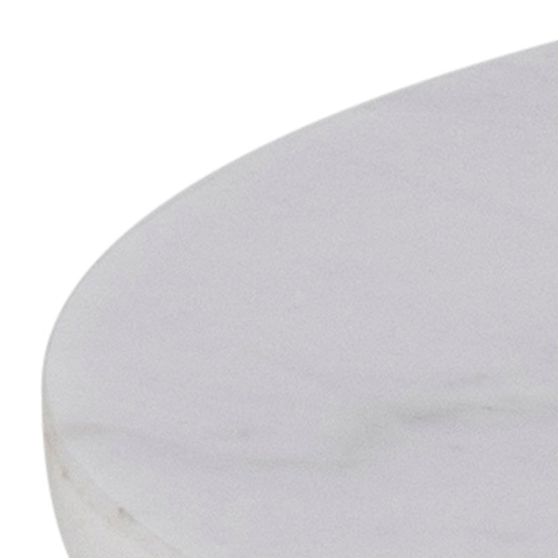 DARBY Side Table Marble 50cm - White