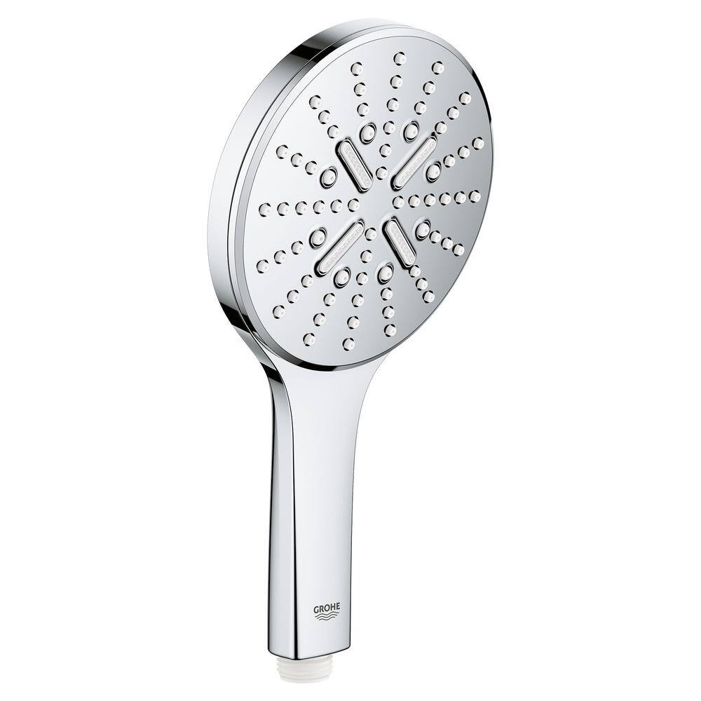 GROHE Rainshower Smartactive 3-Spray with 1.75 GPM 5 in. Wall Mount Handheld Shower Head in StarLight Chrome 26545000