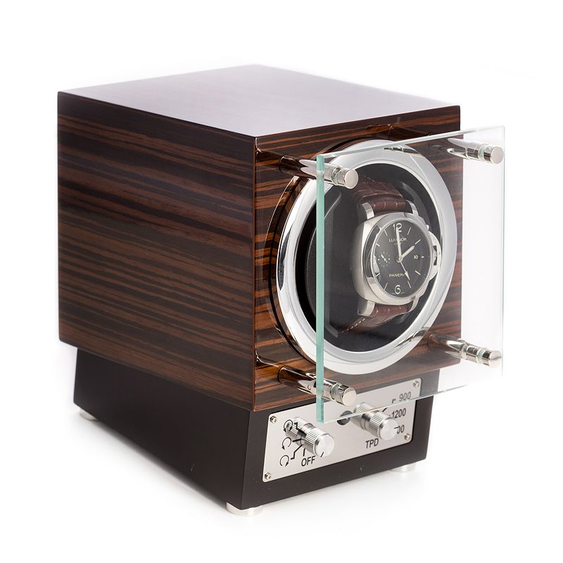 Bey-Berk Ebony Burlwood Watch Winder