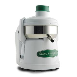 Omega High-Speed Automatic Pulp Ejection Juicer in White J4000