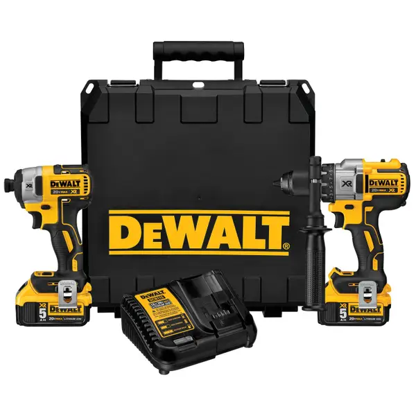 DEWALT 20V MAX Cordless Brushless XR Hammerdrill and Impact Driver Combo Kit