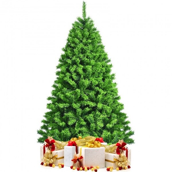 Unlit Artificial Christmas Tree with Metal Stand