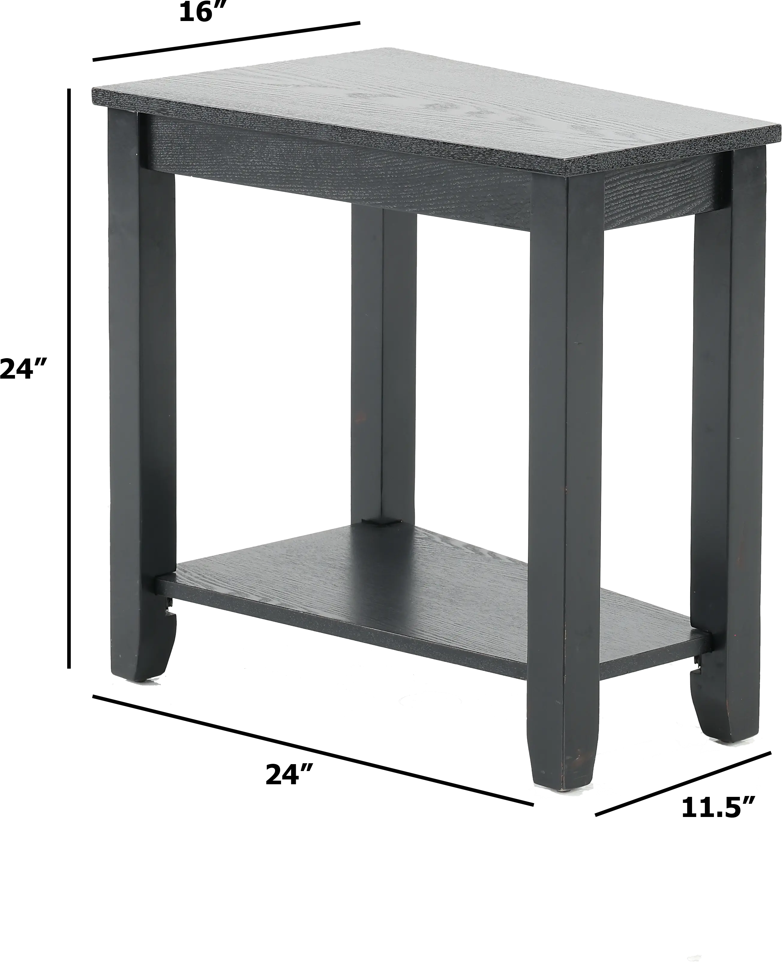 Wedge Black Side Table